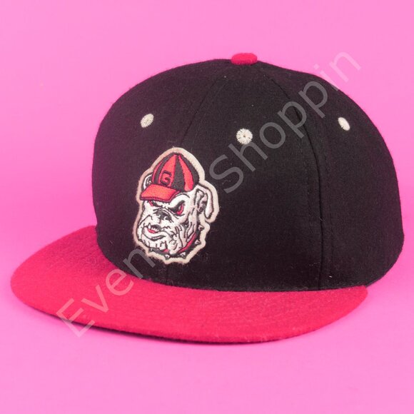 Ebbets Field Flannels Other - Ebbets Field Georgia Bulldogs Hat Mens Black Wool Flannel Vintage Mascot